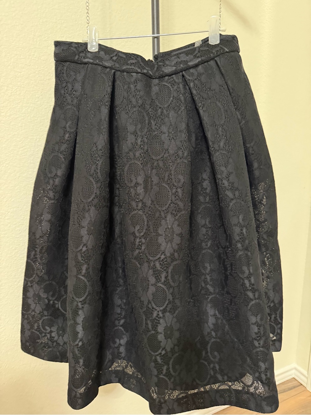 Karl Lagerfeld Black Lace Circle Skirt